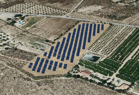 Las fotovoltaicas que estaban en trámite en Elche siguen su curso: así sería 'FV Bonmatí' en Torrellano