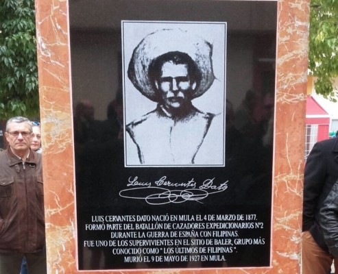 Homenaje en Mula del RAAC nº 73 a Luis Cervantes Dato, uno de 'Los últimos de Filipinas', por el 125 aniversario de la gesta

