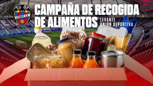 El partido del Levante el domingo servirá para una recogida solidaria de alimentos
