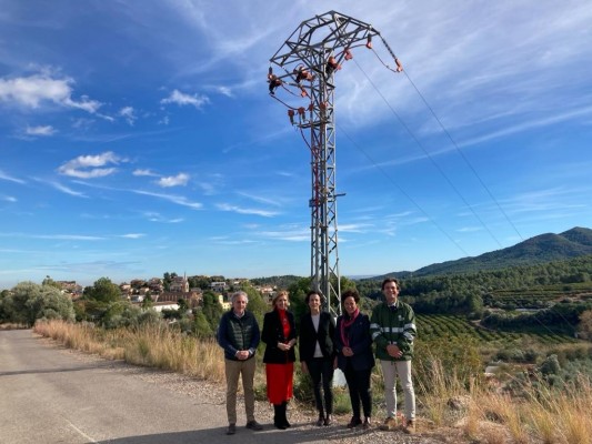 La distribuidora i-DE instala protecciones para aves en la renovación de la red eléctrica de Onda