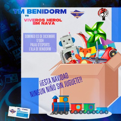 El TM Benidorm regalará una entrada ante el Nava a los aficionados que donen un juguete
