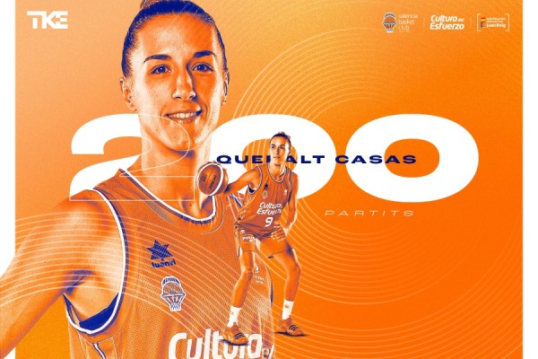 La capitana Queralt Casas alcanza los 200 partidos con Valencia Basket
