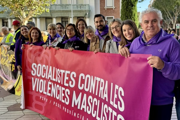El PSPV de Castelló defensa que la violència de gènere 'no té altre nom' a la manifestació del 25N