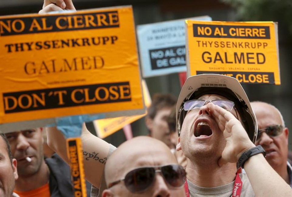 Manifestaciones por el cierre en 2013. Foto: EFE - 