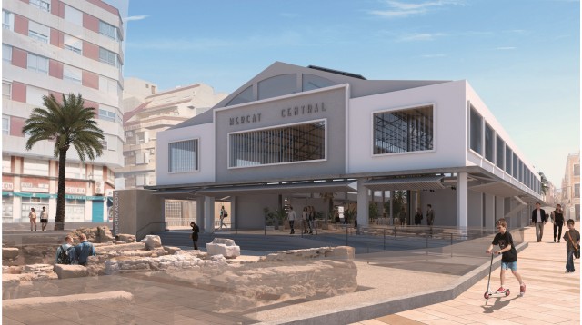 Así quedará la rehabilitación del Mercado Central de Elche con los baños árabes integrados