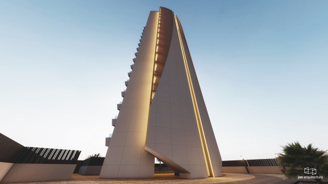 Proyectan un nuevo edificio residencial en Calp frente a las Salinas
