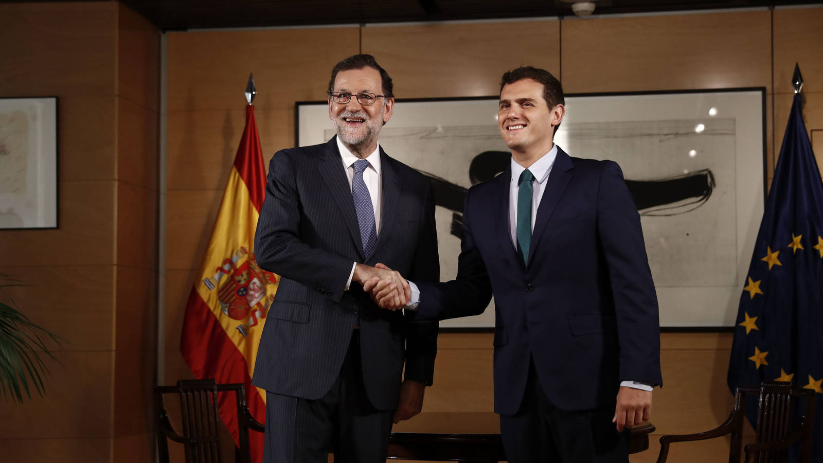 Mariano Rajoy (i.) y Albert Rivera - 