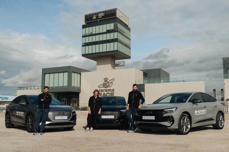 Lucas Eguibar, Quim Salarich y Thibault Magnin elevan la electromovilidad del Audi Q4 e-tron hasta las cotas más altas
