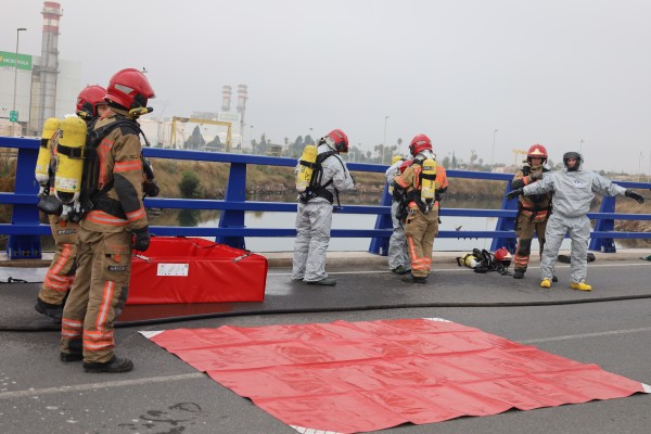 PortCastelló revisa su plan de autoprotección: realiza un simulacro de un accidente viario