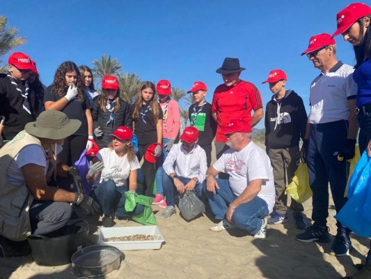 Un centenar de voluntarios participan en la recogida de residuos en las playas de Castelló
