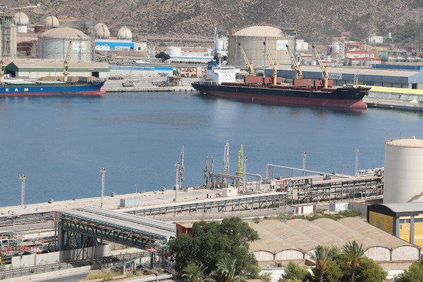 El tráfico del granel sólido impulsa al Puerto de Cartagena a un nuevo registro histórico en el movimiento de mercancías