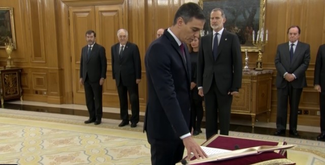Pedro Sánchez promete ante el Rey el cargo de presidente del Gobierno
