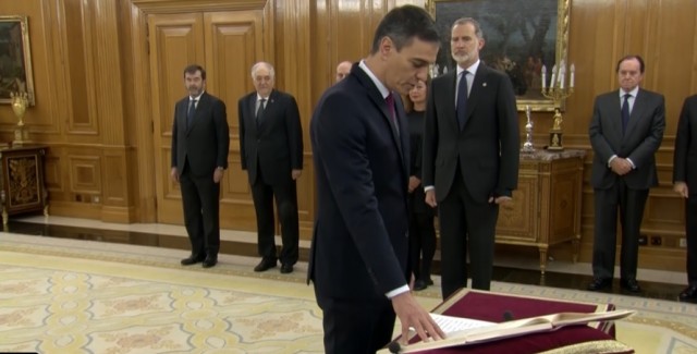 Pedro Sánchez promete ante el Rey el cargo de presidente del Gobierno
