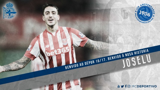 El Stoke cede a Joselu al Deportivo por una temporada
