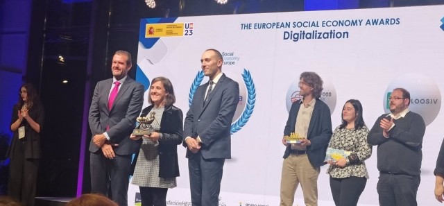 Ayuso (Hefame) entrega los galardones de Digitalización en los II Premios de la Economía Social Europea
