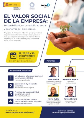 La fundación Transformacion Social y Humana organiza en Alicante su curso del valor social de la empresa