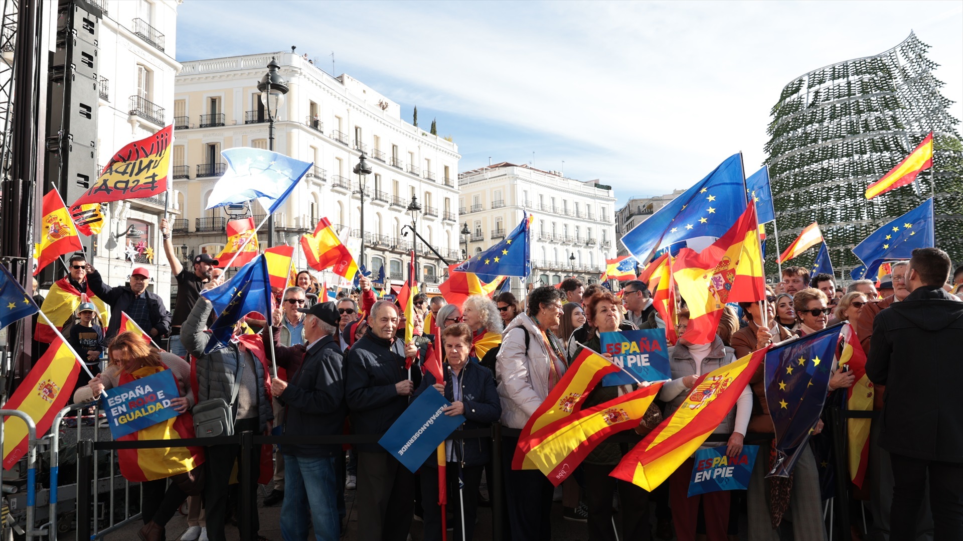 Masiva afluencia en la manifestación del PP en Madrid contra la amnistía e investidura de Sánchez