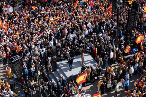 Masiva afluencia en la manifestación del PP en Madrid contra la amnistía e investidura de Sánchez