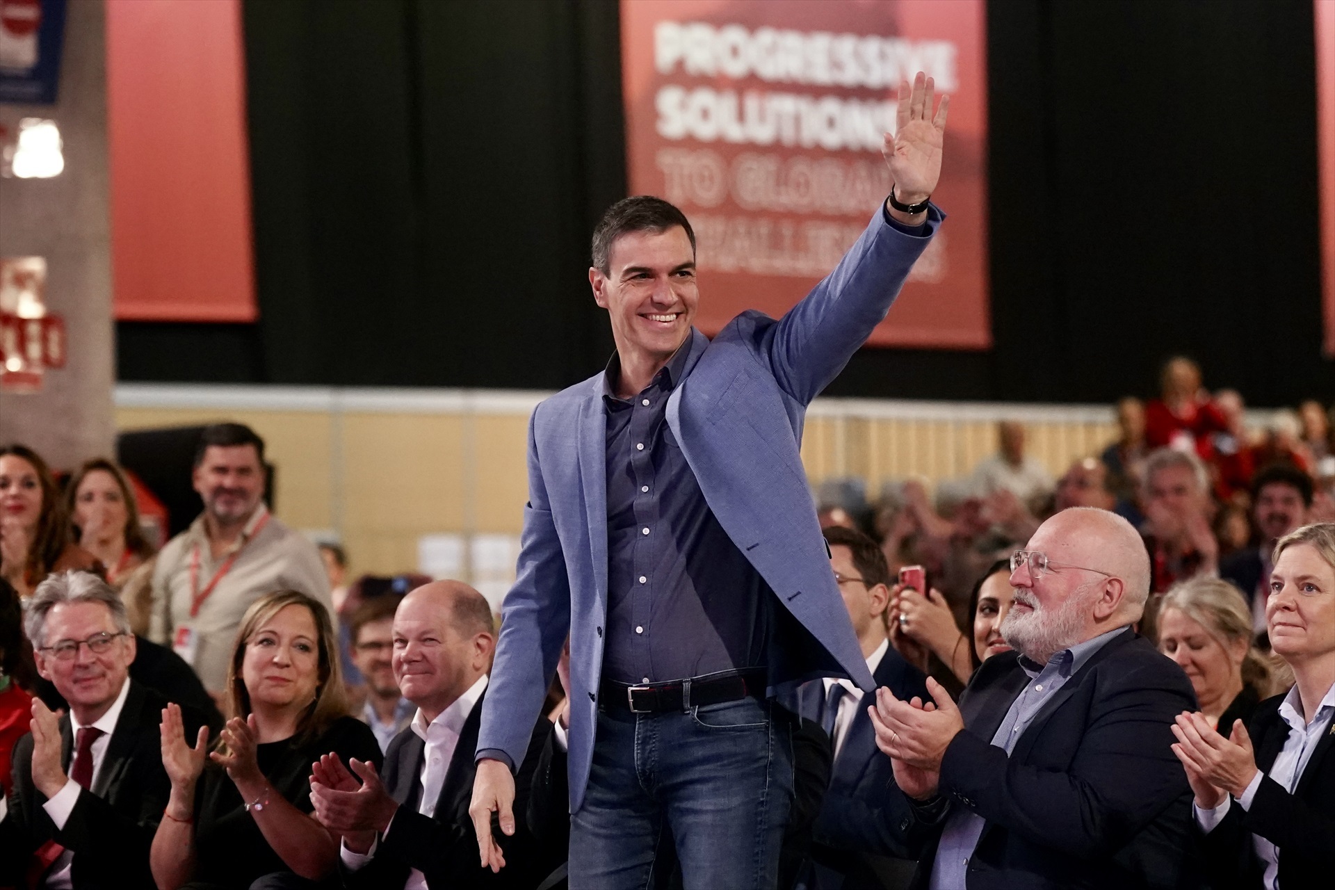 Pedro Sánchez durante el Congreso del Partido Socialista Europeo. Foto: ÁLEX ZEA/EP - 
