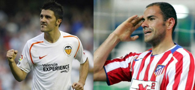 Valencia y Atlético comparten hasta siete delanteros en las últimas dos decadas