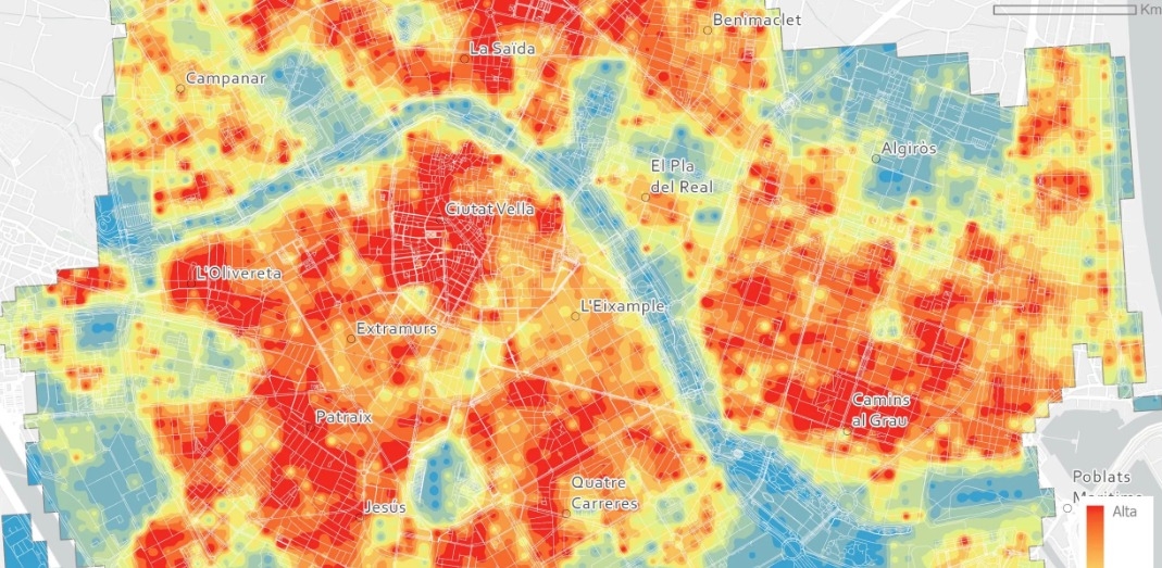 Crean un atlas sobre la movilidad a pie o en bicicleta en Barcelona, València, Palma y Granada