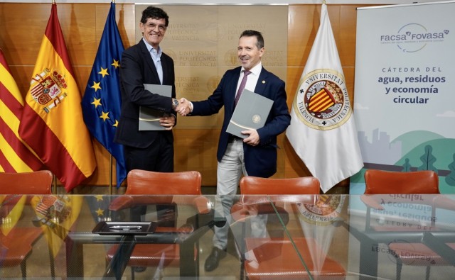 La economía circular y el fomento del talento joven en el foco de la renovación de la Cátedra de Facsa y Fovasa en la UPV
