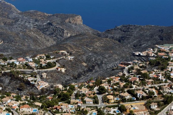 Xàbia y la Granadella, antes y después de los incendios