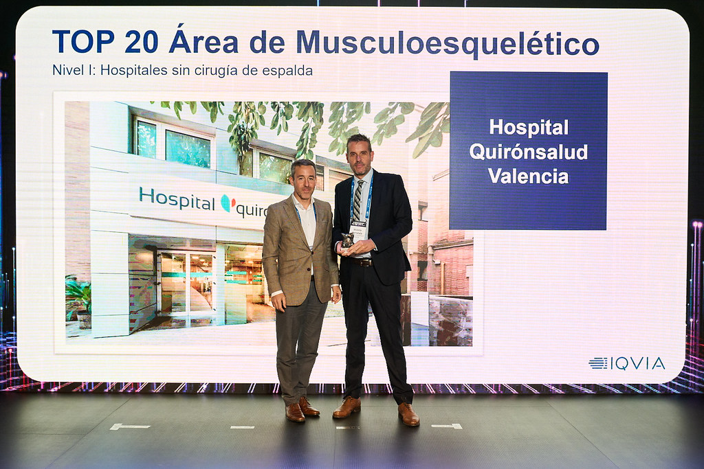 Quirónsalud Valencia, galardonado con el premio Top 20 2023 por su excelencia en el área de traumatología