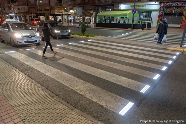 San Javier apuesta por los pasos de peatones inteligentes para mejorar la seguridad vial