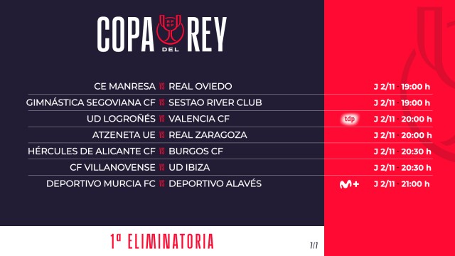 Valencia y Levante ya saben sus horarios de Copa del Rey 