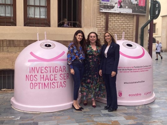 Murcia recaudará fondos para la investigación del cáncer de mama con la iniciativa 'Recicla Vidrio por Ellas'