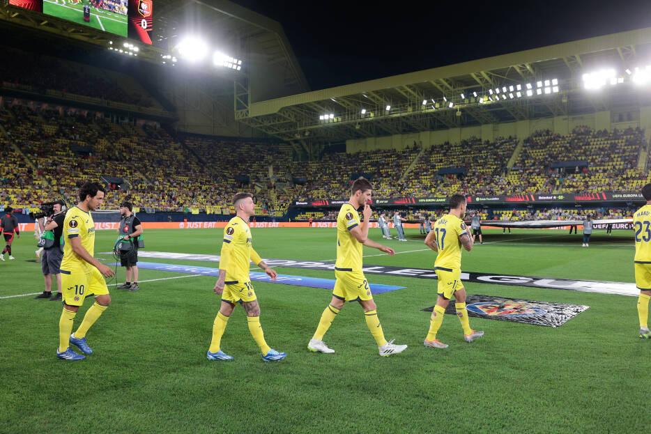 Imagen del último duelo de Europa League disputado en La Cerámica. Carme Ripollés - 