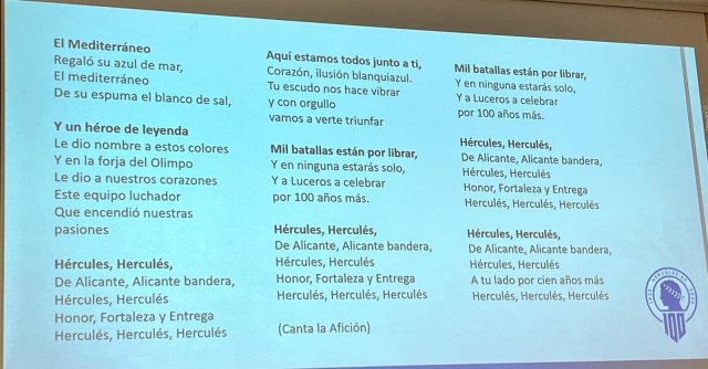 El Hércules presenta el himno del Centenario y cierra los actos de celebración de la efeméride