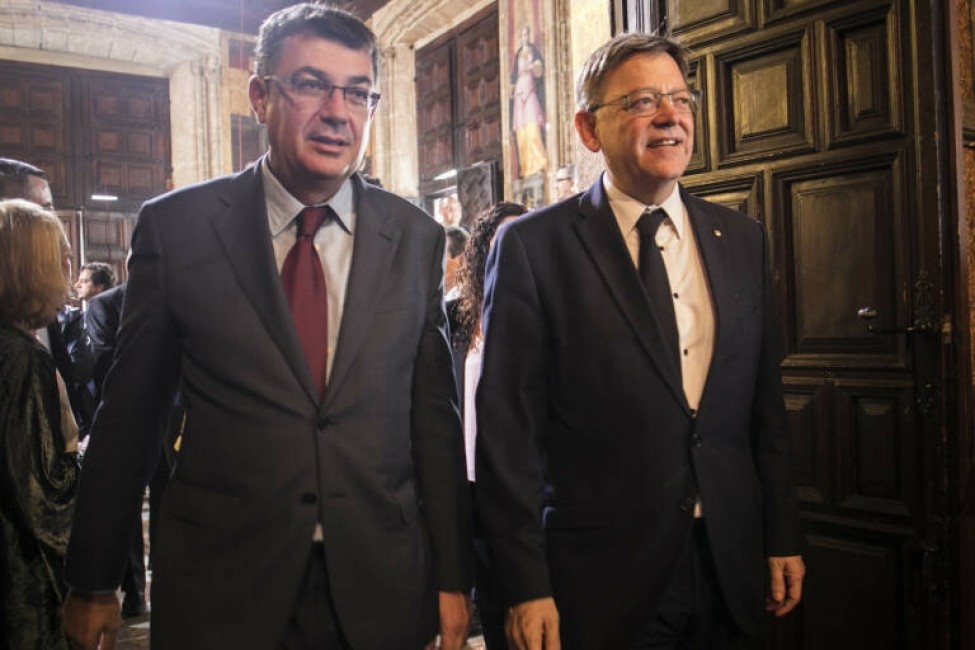 Enric Morera y Ximo Puig en una imagen de archivo. Foto: EVA MÁÑEZ - 