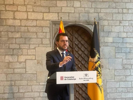 Aragonès irá el jueves al Senado a defender la amnistía y el referéndum