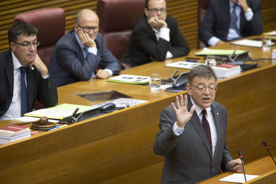 El president de la Generalitat, Ximo Puig, durante el Debate de Política General. Foto: MARGA FERRER - 