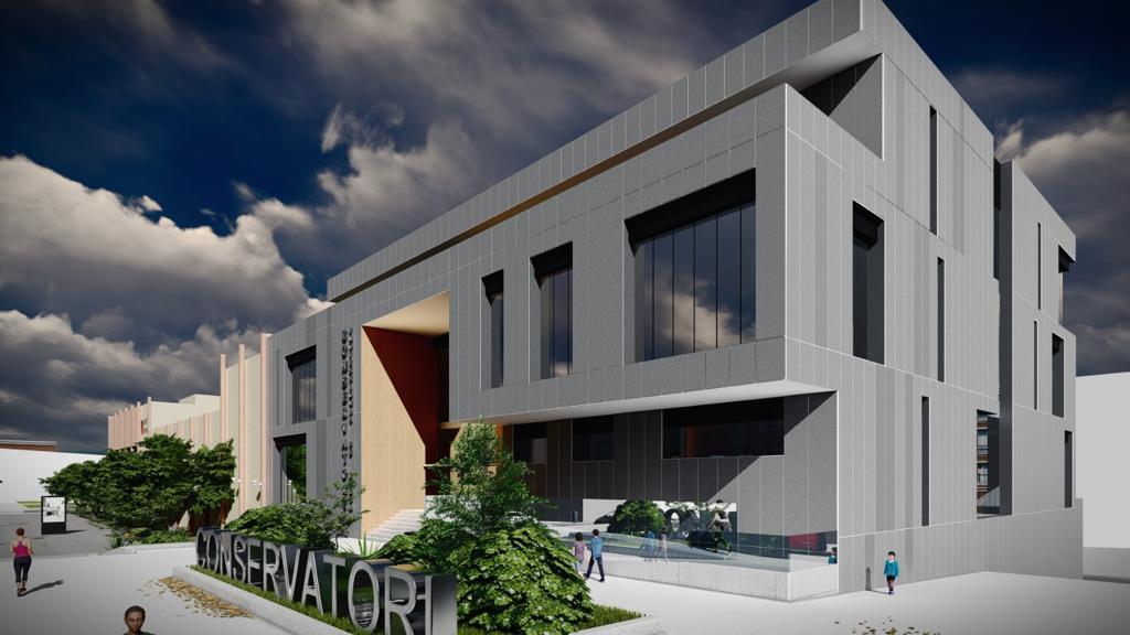 Recreación virtual Centro Polivalente. Foto: Ajuntament de Riba-roja - 