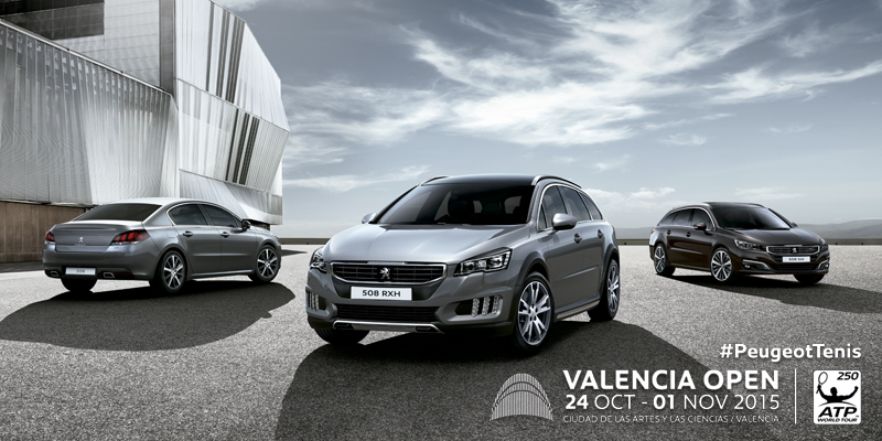 Peugeot, vehículo oficial del Valencia Open