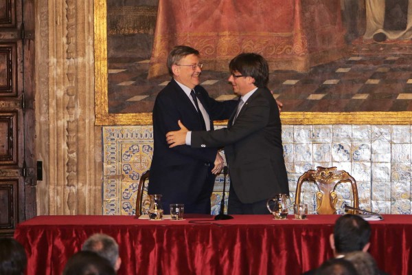 Ximo Puig abraza a Cataluña como su principal aliado frente a Madrid