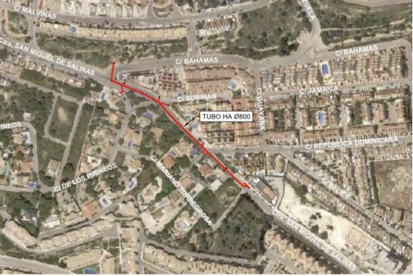 Orihuela licita la renovación de colectores en la Costa por 320.000 euros