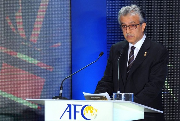 El presidente de la AFC, Salman ben Ibrahim Al-Khalifa, presenta su candidatura a la presidencia de la FIFA