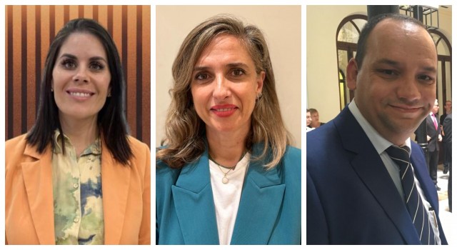 Más altos cargos: María Dolores Gil (Vivienda), Ana García Anciones (PAC) y Antonio Caballero (Universidades)