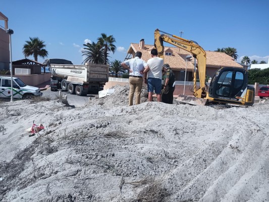 Paralizan una obra en primera línea de La Manga por dañar una especie al borde de la extinción