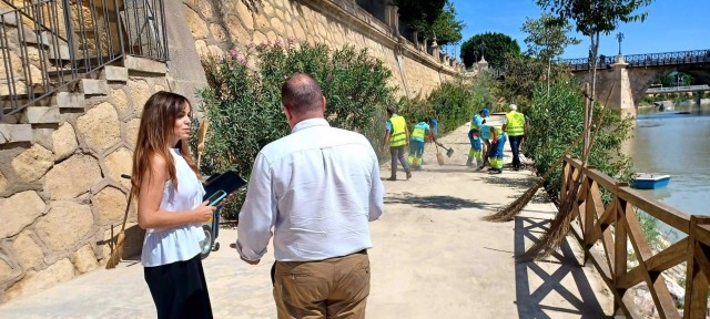 Murcia pone a punto las motas del río Segura tras las fuertes lluvias