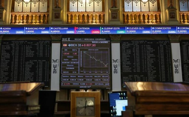 El Ibex 35 acabó cediendo los 9.500 puntos en una jornada bursátil de corte bajista