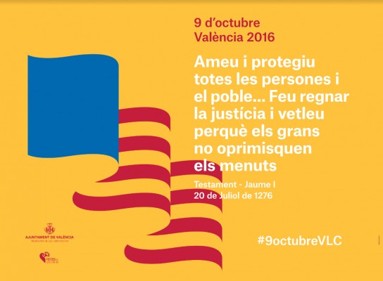 De letras en Valencia, de números en la Comunitat: así son los carteles del 9 d'Octubre