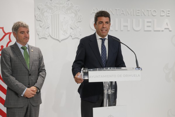 Mazón asegura que es el momento de que la Generalitat compense “la deuda en inversiones” con la Vega Baja