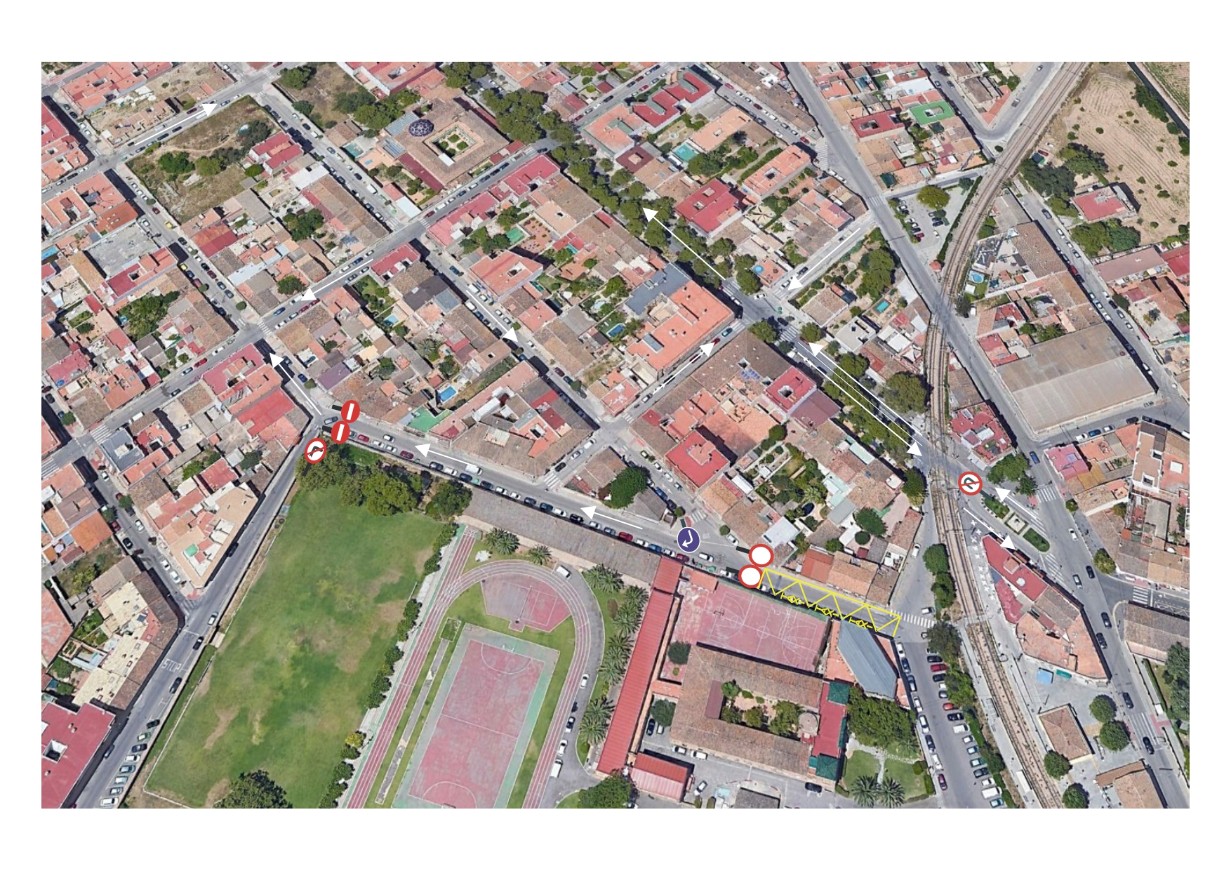 Godella reordena el tráfico de la zona de la Ermita tras el corte de la calle San Vicente