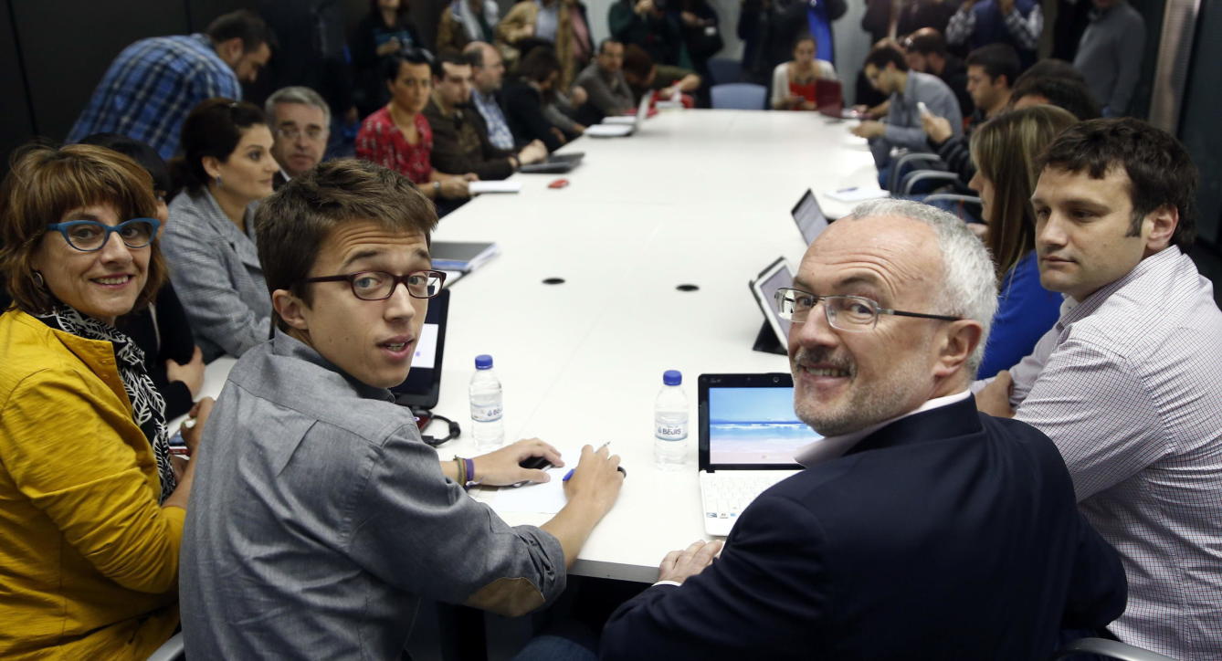 Íñigo Errejón y Antonio Montiel en una reunión de Podemos - 