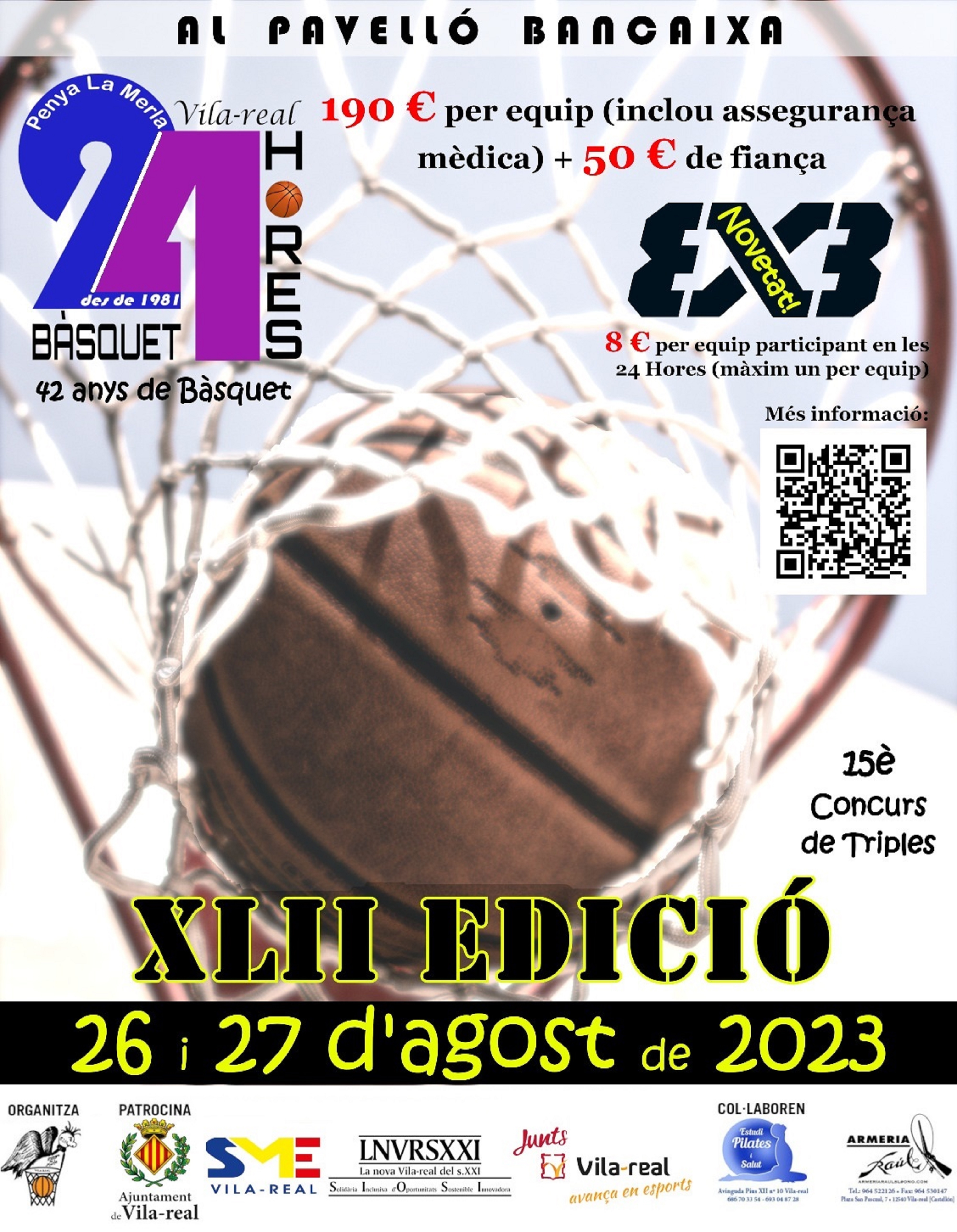 Torna la festa del bàsquet de Vila-real amb les 24 hores de la Penya La Merla
